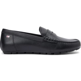 Resim Tommy Hilfiger %100 Koyun Derisi Siyah Kadın Loafer FW0FW09350BDS 