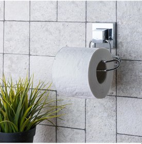 Resim Teknotel Yapışkanlı Tuvalet Kağıtlığı Aparatı Krom Ef271 