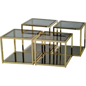 Resim Zigon Ogem 102 Ve Orta Sehpa Kare Takım Metal Transmisyon Gold K 