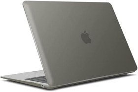 Resim Apple Macbook Air 13.3inç M1 A2337 2021 ile uyumlu Kılıf Mat Ön Arka Kapak Gri 