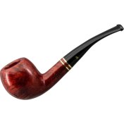 Resim Şahin Üç Yıldız 370 9mm. Filtreli Ebonit Saplı Pipo 