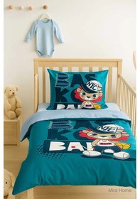 Resim Yenidoğan Erkek Bebek Nevresim Takımı %100 Pamuklu Nyc Çok Renkli 