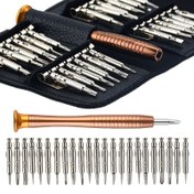 Resim 1 Set, Precision Screwdriver Set, 25 In 1 Tamir Aracı Kiti, Küçük Tornavida Seti, Yıldız/Y-tipi/Düz Bıçak/Üçgen Tornavidalar Mobil IPhones Laptop Gözlük Kamera PC için 