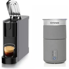 Resim Ox-Pro Kapsüllü Espresso Kahve Makinesi & Swifo Max Süt Köpürtücü 