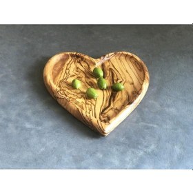 Resim Zethome Zeytin Ağacı Ahşap Kalp Servis Tabağı 