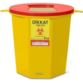 Resim La Biosthetiqu Safell Tıbbi Atık Kutusu - Tıbbi Atık Kovası - 5 Litre 