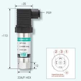 Resim Esi Hipres HP1003-1500DE 1500 Bar Yüksek Basınç Transmitteri 