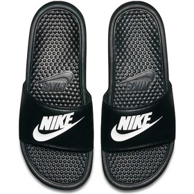 Resim Nike Futura Benassi Slide Black Unisex Siyah Terlik Tek Bantlı Siyah 