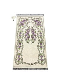 Resim Lüks Gülce Şönil Seccade Mor 