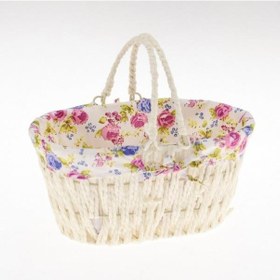 Resim Ün-ev 7025 Oval Kulplu Krem Ekmek Sepeti 