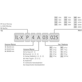 Resim İl-xp4-et013-025 1 Faz 25 Amper 1x25a 3 Kademeli Toplamalı Pako Şalter 
