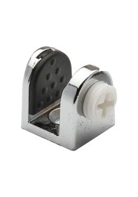 Resim Tırnak Metal Cam Raf Tutucu Cam Etejer Menteşesi Krom Plastik Vidalı 8 mm (4 Adet) 
