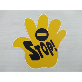 Resim Aksesuar Stop Sticker 11x11cm (2ADET FİYATI) (STOP EL STİCKER) Stop Etiketi - Stop Çıkartması 