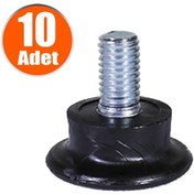 Resim Nobel Bingo Rotil Ayak M8 Civatalı 25 mm Siyah Profil Ayağı 2.5 cm (10 ADET) 