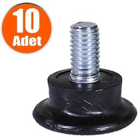 Resim Nobel Bingo Rotil Ayak M8 Civatalı 25 mm Siyah Profil Ayağı 2.5 cm (10 ADET) 