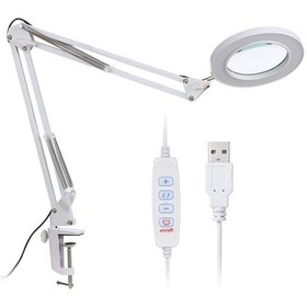 Resim Hallow Beyaz Led'li Büyüteç Büyüteç Kelepçe Klipsli Işık 8x Büyütme 