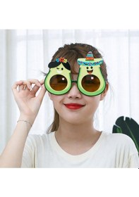 Resim Hawaii Temalı Avokado Gözlük Kostüm & Parti Gözlüğü 