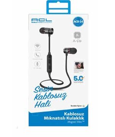 Resim ACL Mıknatıslı Bluetooth Kulaklık Hafıza Kartlı Jl Çip 