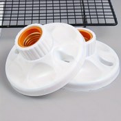Resim 1 adet Endüstriyel Sınıf Plastik Tavan Montaj Donanımı - Dişli Taban, Dayanıklı ve Kolay Kurulum, Elektrikli Binalar için Uygun, Yüksek Verimli Dişli Taban, Elektrikli Prizler için Uygun 