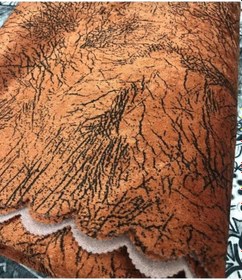 Resim Tekstilsa Koltuk Çekyat Örtüsü Kiremit Damar Desenli Parlak Kaymaz Taban Süngerli Üst Kumaş Kadife Süngerliukçekyatörtüdama 