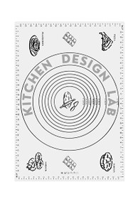 Resim Kitchen Design Lab 45x65 CM Silikon Hamur Açma Matı Ve Kırmızı Silikon Yanmaz Mutfak Fırın Eldiveni 2'li Set Beyaz 