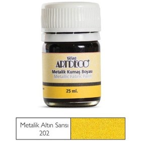 Resim Artdeco Metalik Kumaş Boyası 202 Altın Sarısı 