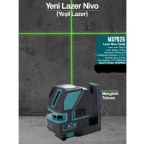 Resim Max Extra MXP02G Akülü Manyetik Tutuculu Lazer Hizalama Yeşil Çizgili 