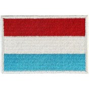 Resim Ex Patch Lüksemburg Bayrağı Nakış Patch Peç - 8x5 cm 