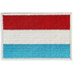 Resim Ex Patch Lüksemburg Bayrağı Nakış Patch Peç - 8x5 cm 