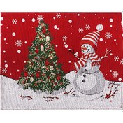 Resim Xiyyadms Noel Temalı Isıya Dayanıklı Dikişli Kumaş Yemek Altlığı, 43x33 Cm, Çeşitli Desenler, Ev/parti Dekorasyonu Hediyelik 