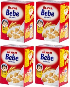 Resim Ülker Bebe Bisküvisi 800gr 12 Vitaminli Kutu 4 Lü Set 