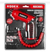 Resim Rodex Rdx 3085 Akülü Vidalama Şarjlı Tornavida Seti 12 Parça 1 Yıl Garantili 