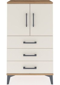 Resim Arges Komodin 2 Raflı 3 Çekmeceli 2 Kapaklı 60x30x106 Çam-aytaşı Çam 