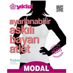 Resim 3 Adet Yıldız Kadın Ayarlı Ip Askılı Modal Atlet 
