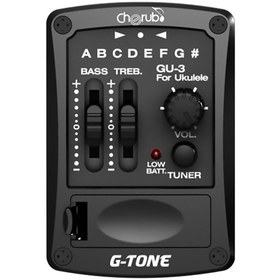 Resim Cherub GU-3 Ukulele Preamfi + EQ | 2 Band Ekolayzer Dahili Tuner 