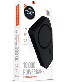 Resim Powerway 10.000 mAh PD 15W Magsafe Kablosuz Wireless Taşınabilir Şarj Cihazı Siyah Powerbank TXM10 