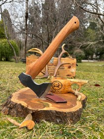 Resim Kam Knife Uzun Saplı Kamp Baltası Dövme Çelik 