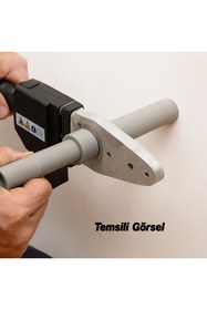 Resim Badem10 Kaynak Makinesi 1400 W PPRC Pvc Plastik Boru Makası Terazi Pafta Metre Seti 40 mm 32 mm 25 mm 20 mm 