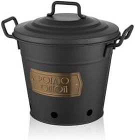 Resim The Mia Patates Soğan Kovası Galvaniz - Siyah Gold 