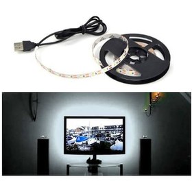 Resim 3 Metre Tv Arkası Aydınlatma 5v Usb Şerit Led Işık Beyaz Renk 