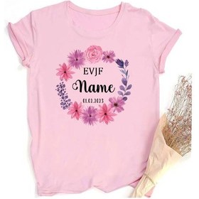 Resim Menıscounter Kişiselleştirilmiş Evjf Takımı Gelin Tişört - Bekarlığa Veda Partisi - Özel Ad Nedime Tişörthakikadın Haki 