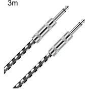 Resim 3m 2 Straight Head 6.35mm Guitar Cable Oxygen-free Copper Core Ts Large Two-core Cable 