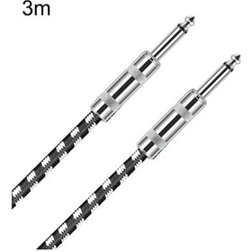Resim 3m 2 Straight Head 6.35mm Guitar Cable Oxygen-free Copper Core Ts Large Two-core Cable 