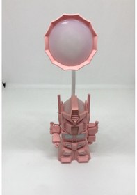 Resim Lebron Işıklı Şarjlı Kalemtraşlı Robot Masa Lambası Pembe Renkli 
