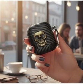 Resim Apple AirPods 2/1. Nesil Kılıf Güvenli Kilitli Kuru Kafa Karbon Bakır, 87007119 