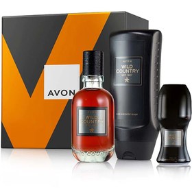 Resim Avon Wild Country Erkek Parfüm Saç Vücut Yıkama Jeli ve Rollon Hediye Seti 