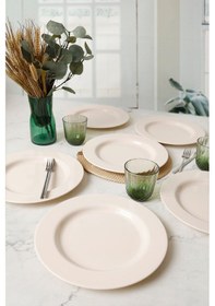 Resim Keramika Krem Assos Servis Tabağı 28 Cm 6 Adet 030 Krem 