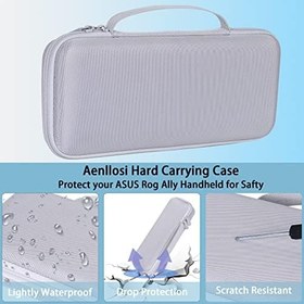 Resim Aenllosi Hard Carrying Case Replacement for ASUS ROG Ally X/Rog Ally 7 inch 120Hz Gaming Handheld,Organizer for AMD Z1 Extreme Processor Game Console,Grey Wihte(Case Only) 