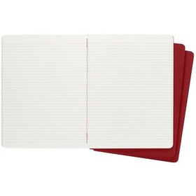 Resim Moleskine Cahier Journals Çizgili Defter 19x26 Cranberry Red Kırmızı 
