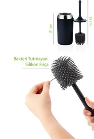 Resim Sunplast Antibakteriyel Silikon Tuvalet Fırçası - Tuvalet Ve Klozet Temizleme Fırçası - Soft Toilet Brush 